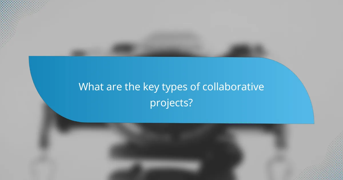 What are the key types of collaborative projects?
